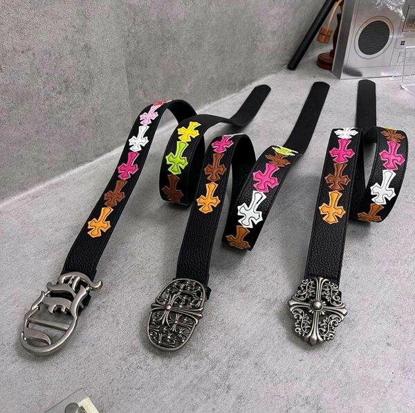 Ceinture en cuir avec boucles uniques