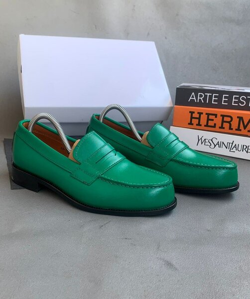 Mocassins élégants verts