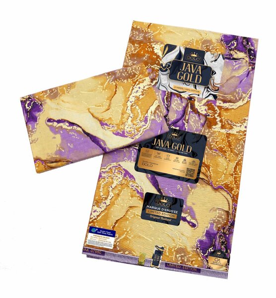Des Pagnes Java GOLD violet et jaune