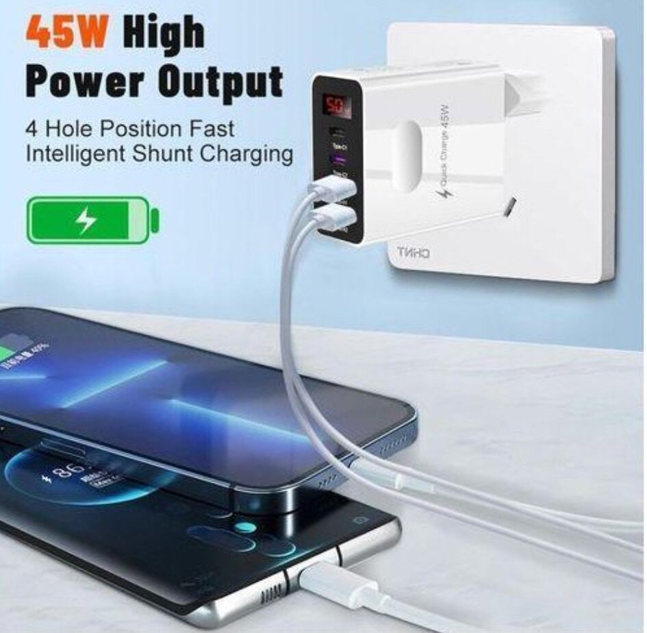 Chargeur rapide 45W multi-port