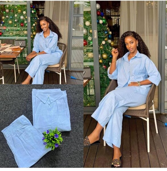 Ensemble Décontracté Femme Bleu