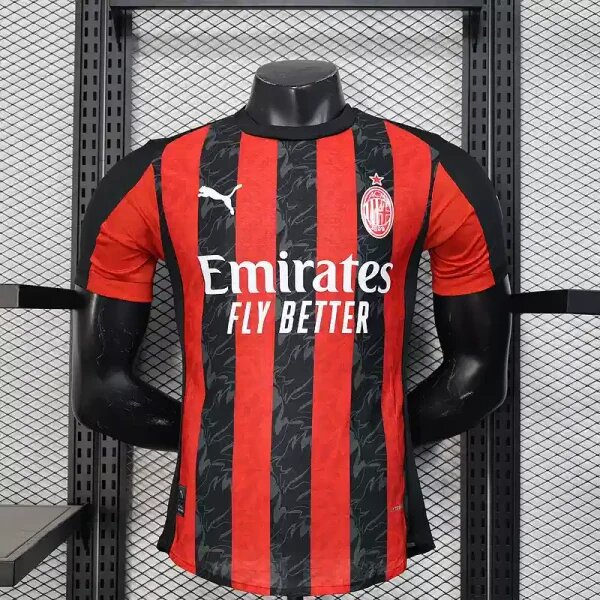 Maillot de football rouge et noir
