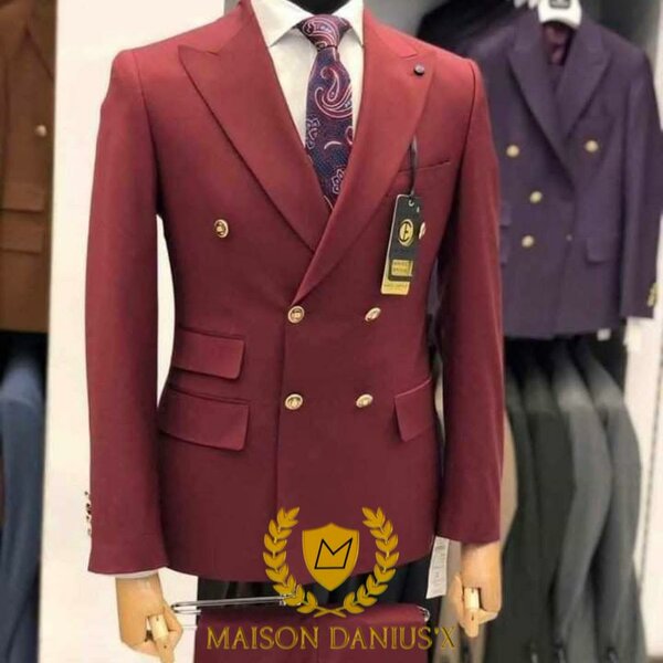 Veste costume rouge Maison Danius