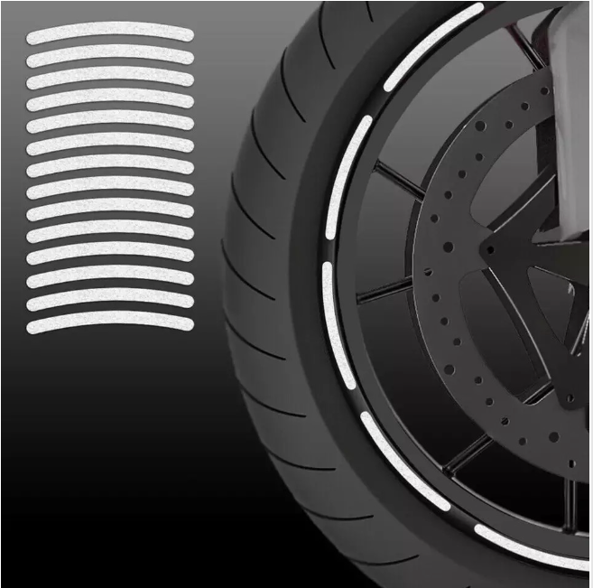 20 Pcs Car Wheel Hub Reflective Sticker Tire Rim Reflective