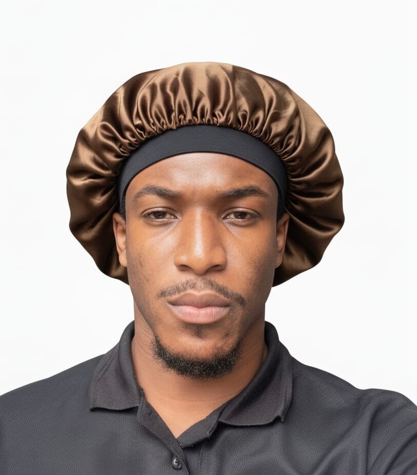 Bonnet en satin pour homme