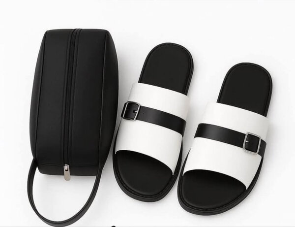 Sandales plates avec sac de luxe