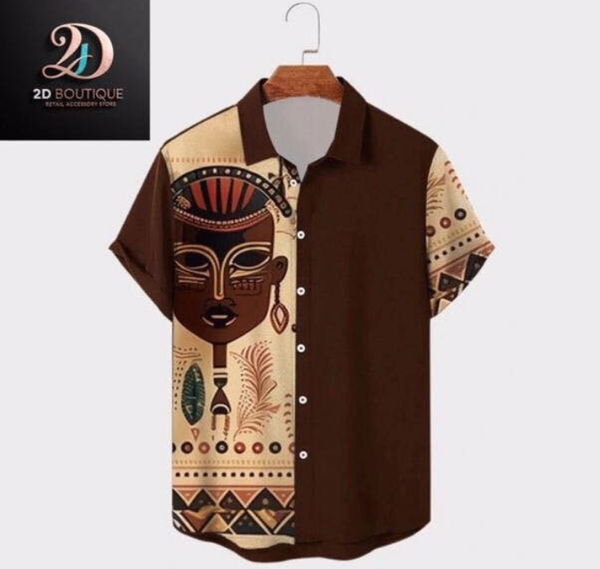 Chemise artistique ethnique homme