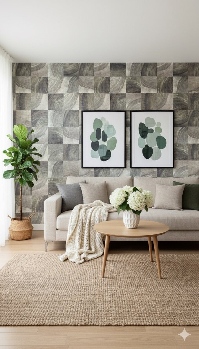 Papier peint moderne géométrique