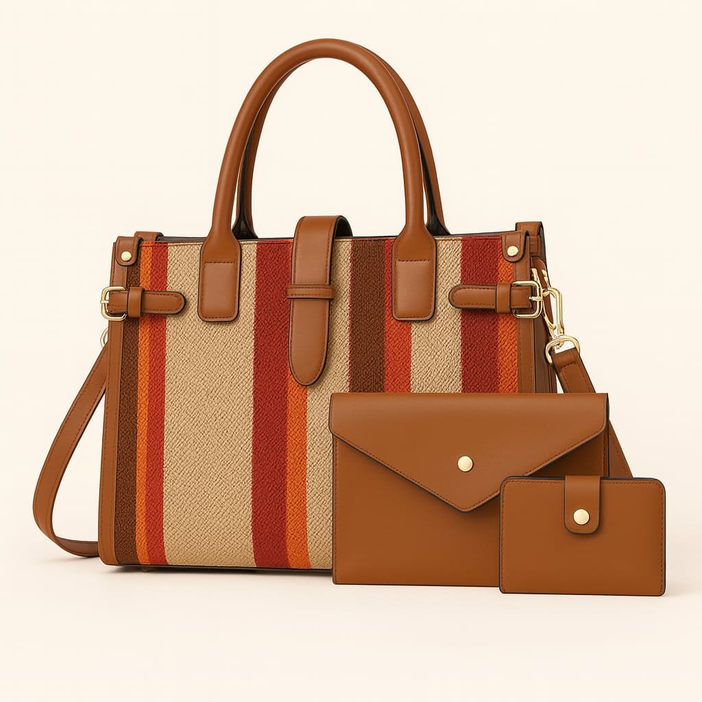 Sac à main en jude rayée chic