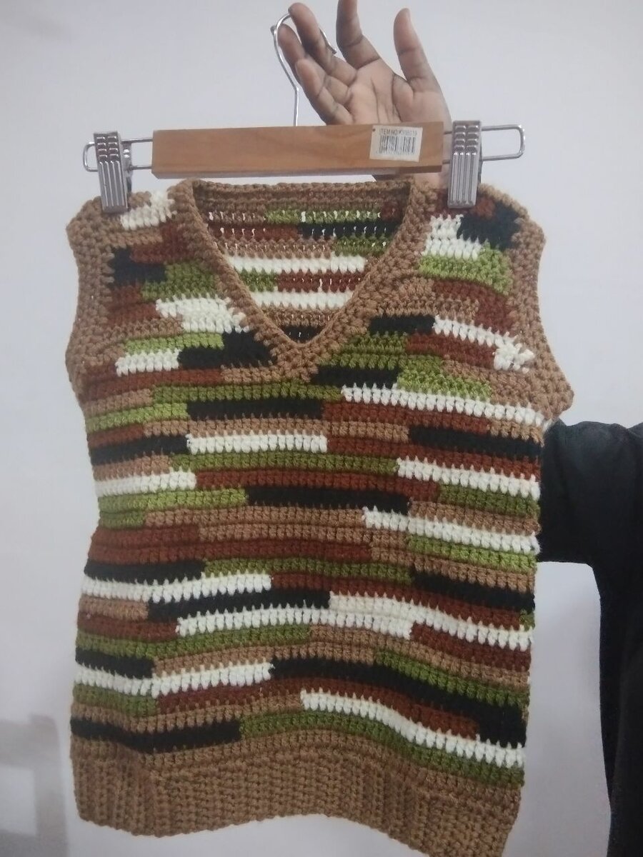 Gilet crocheté en laine