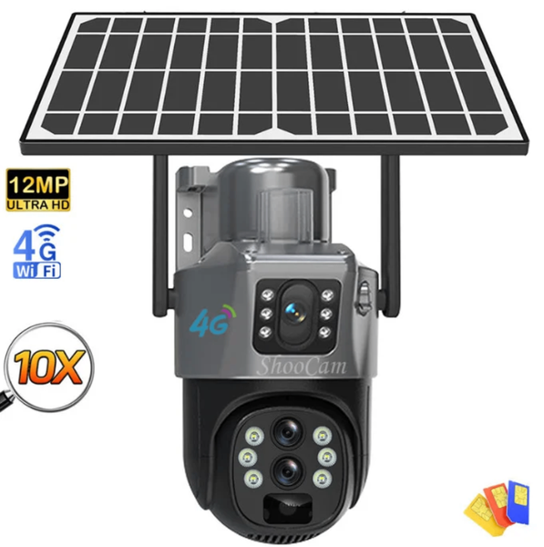 Caméra de Sécurité Solaire 4 k