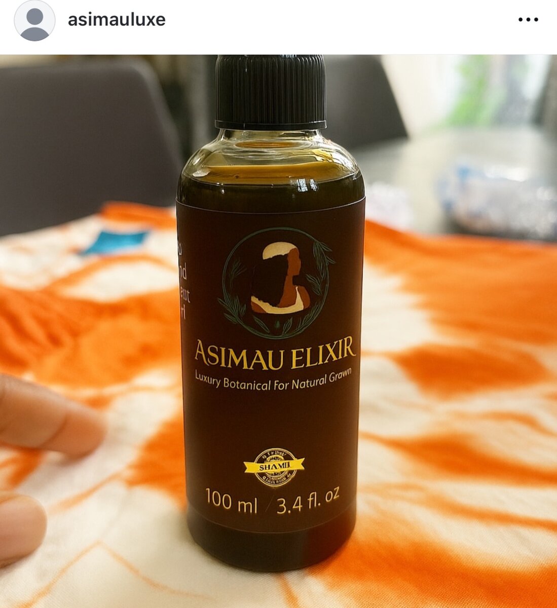 Asimau Elixir hair growth oil