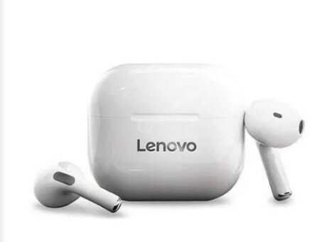 Lenovo Ecouteur Bleutooth Casque Bluetooth Sans BT 5.0- Blanc Original TACTILE Lenovo Authentique