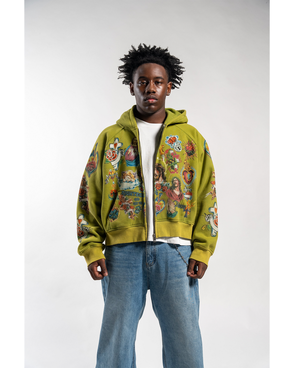 Sweat à capuche imprimé pour homme