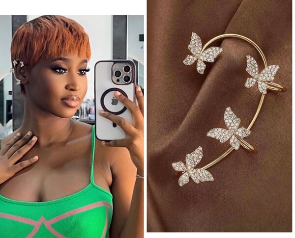 Earring set and blue eye necklace