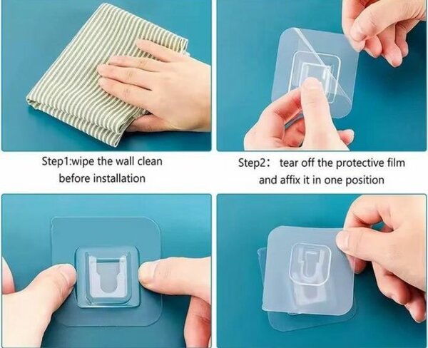 Crochets muraux adhésifs (10)