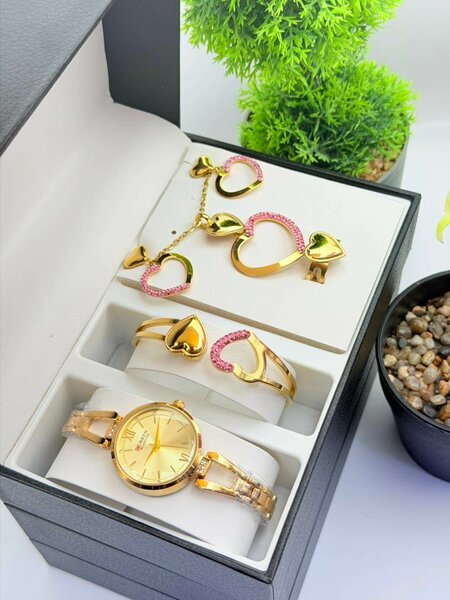 Ensemble Montre et Bijoux Luxe