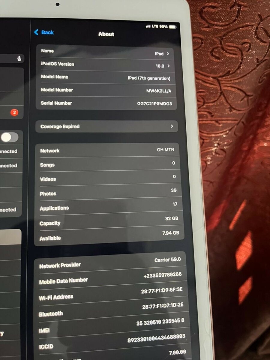 APPLE IPAD 7TH GEN WIFI CELLULAR 32 GIG