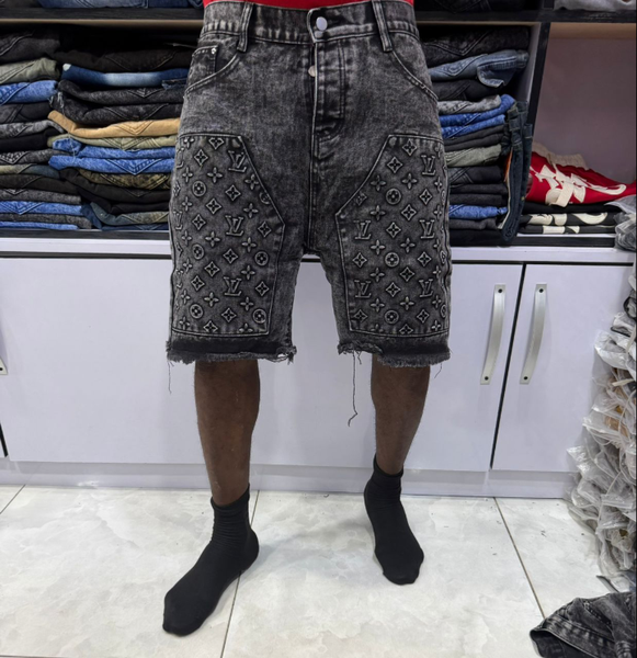 Short en jean noir élégant