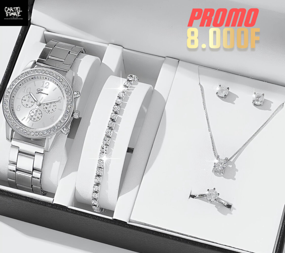 Ensemble Montre et Bijoux Castel Paris