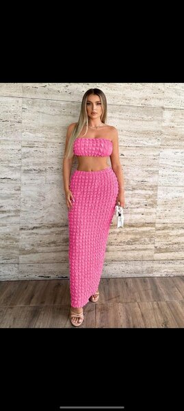 Ensemble jupe longue tricotée