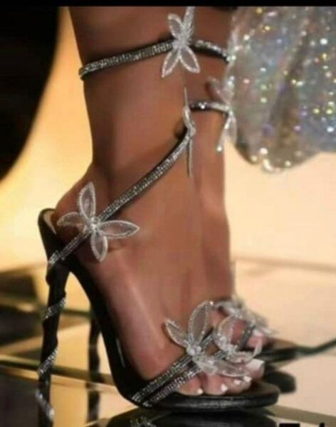 Wrap butterfly heels