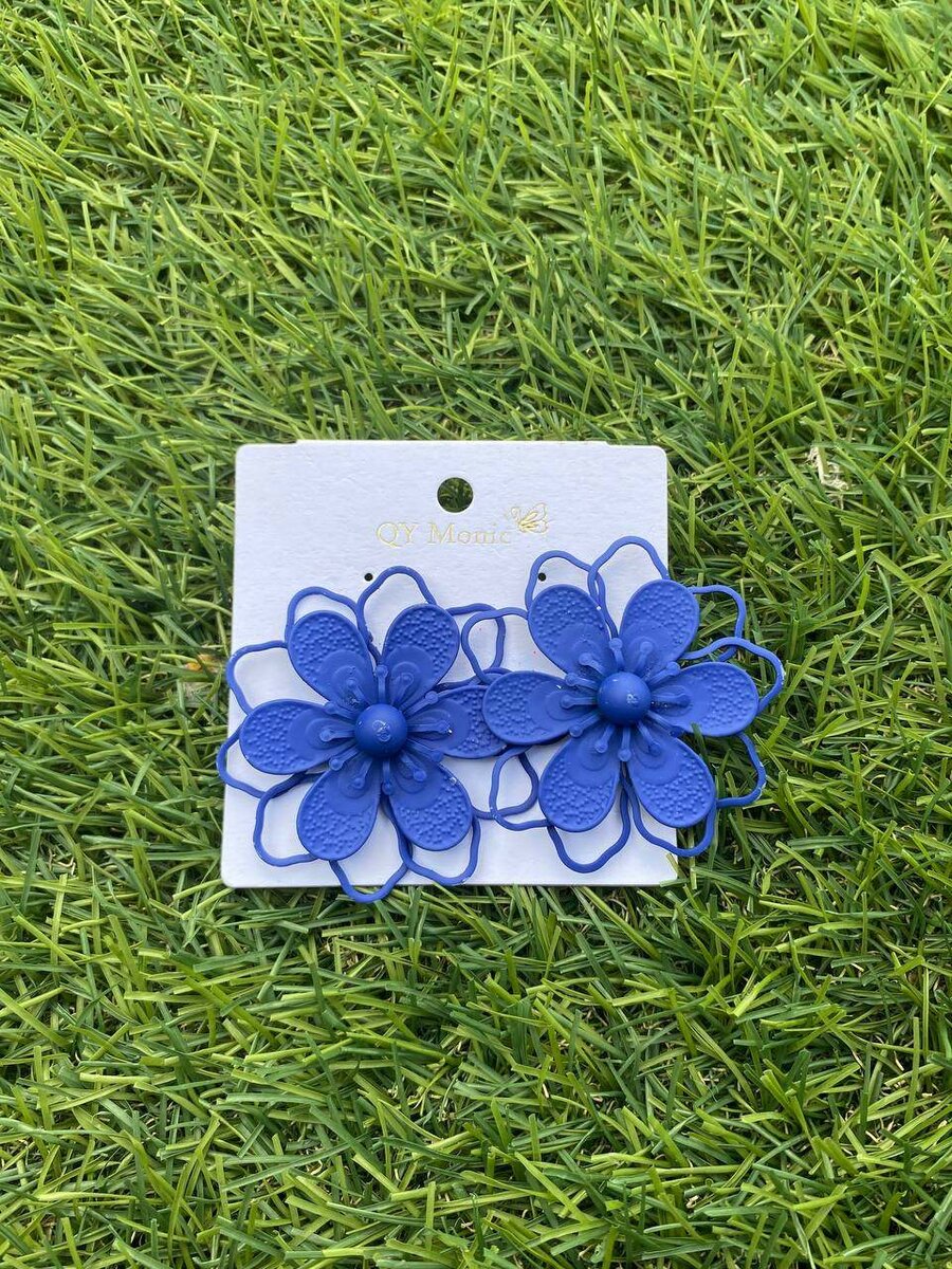 Boucles d'oreilles florales colorées