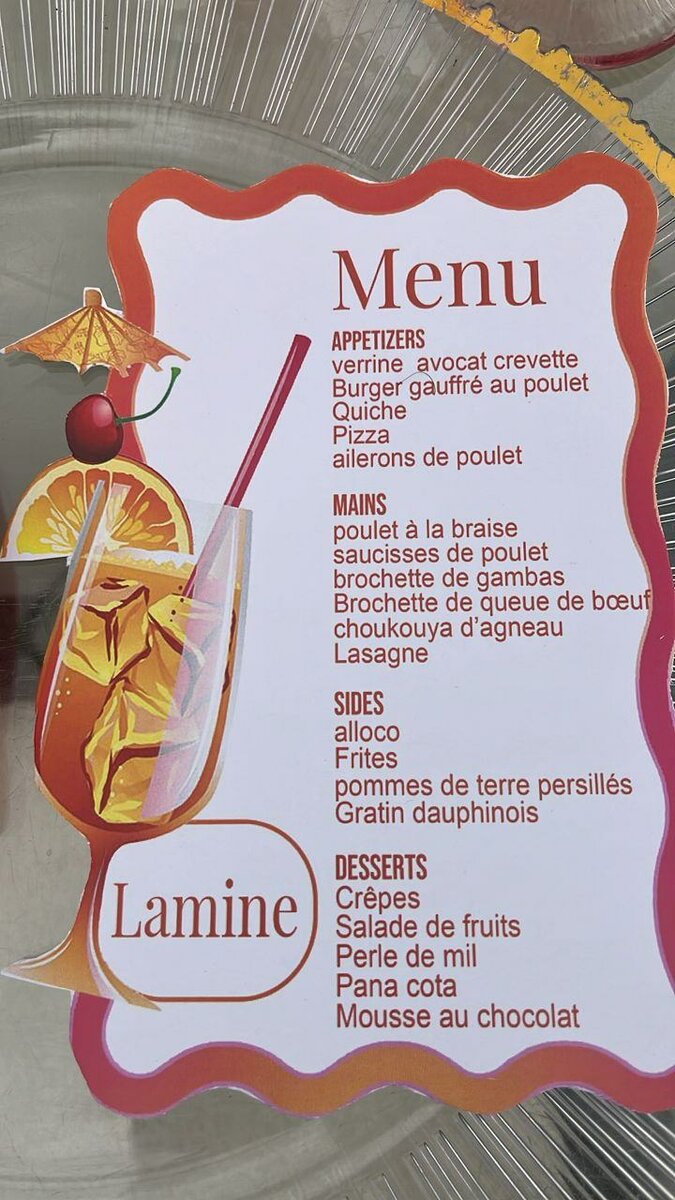 Cartes menu artistique