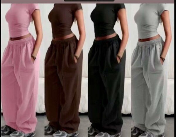 Pantalon large décontracté