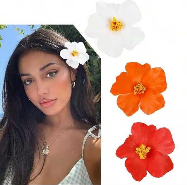 Fleurs en tissu pour cheveux