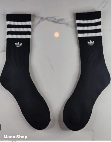 Chaussettes noires à rayures