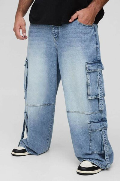 Jeans cargo homme décontracté
