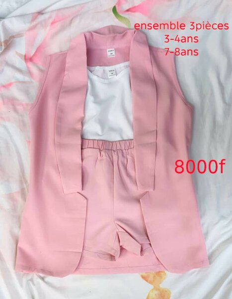 Ensemble 3 pièces rose enfant
