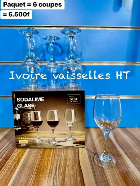 Verres à vin en verre sodocalcique