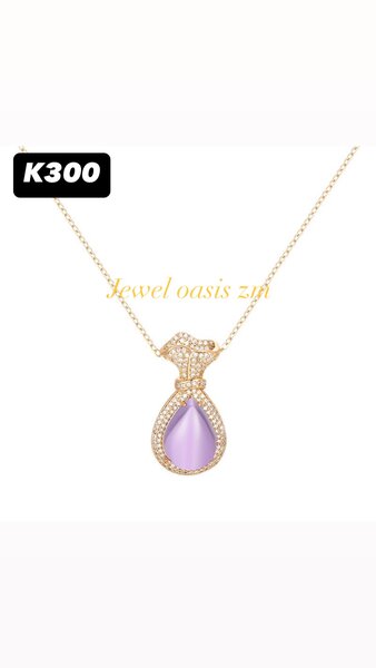 Purple stone necklace