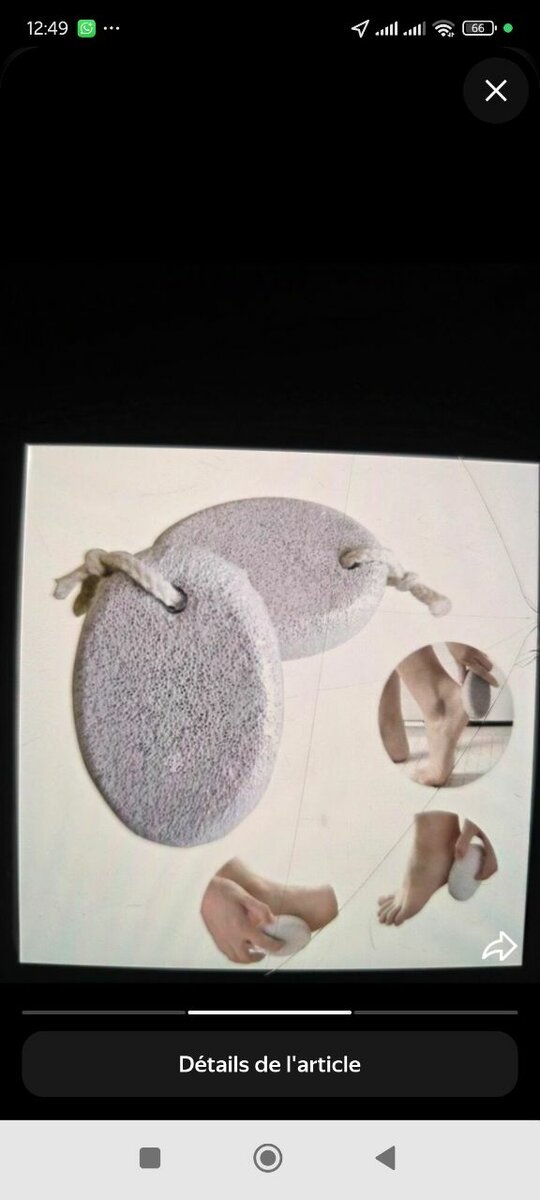 Pierre ponce exfoliante pieds