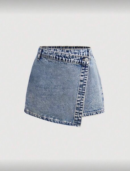 Jupe en jean à motif moderne