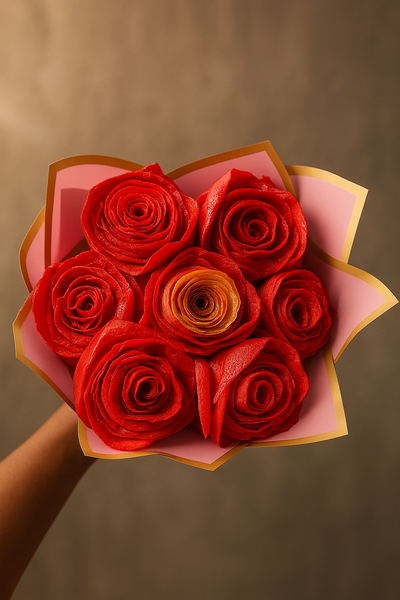 Bouquet de pétales de roses