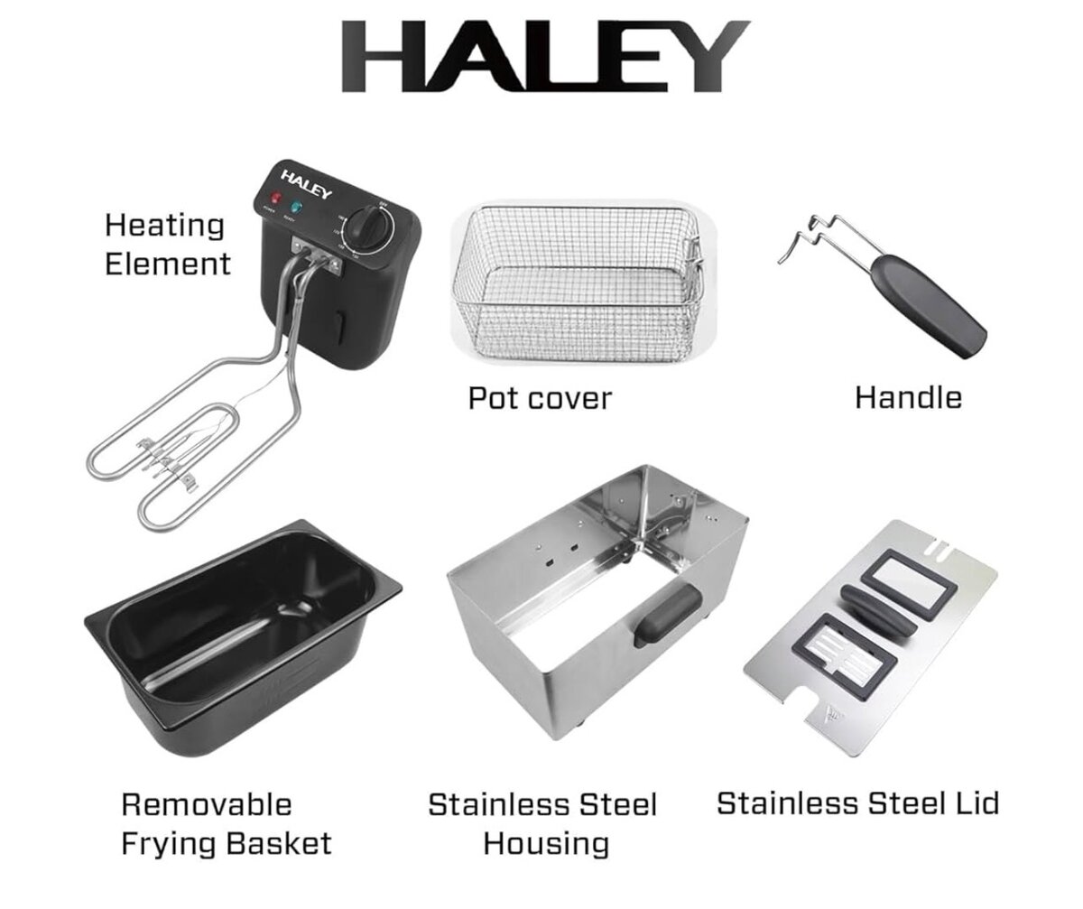 Friteuse électrique HALEY en acier inoxydable