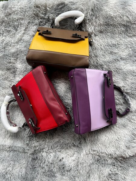 Sacs à main en cuir bicolores
