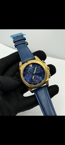 Montre Homme Luxe Bleu Or