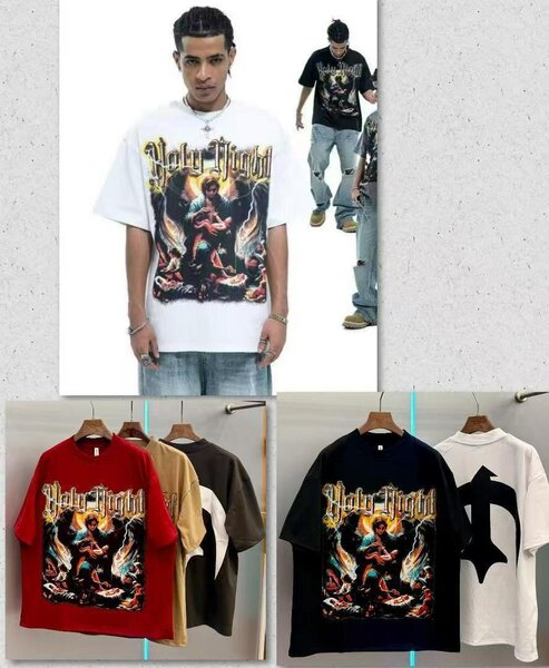 T-shirt à imprimé gothique