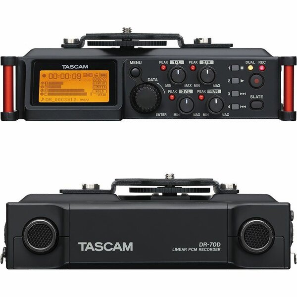 4Channel Tascam DR-70D Portable Recorder for DSLR Cameras