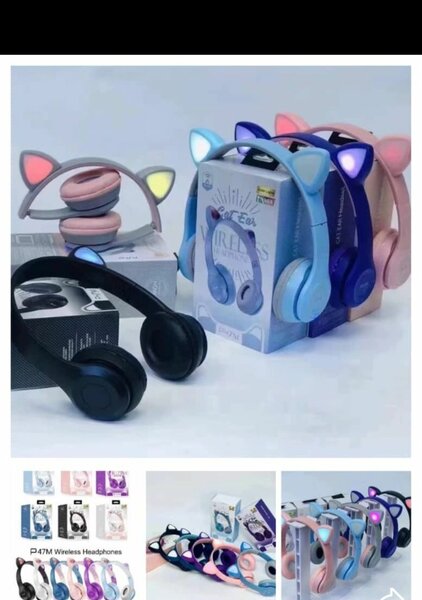 Casque Écouteurs sans Fil Oreilles Lumineuses