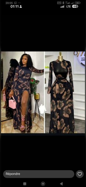 Robe longue fleurie élégante