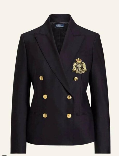 Blazer élégant marine doré