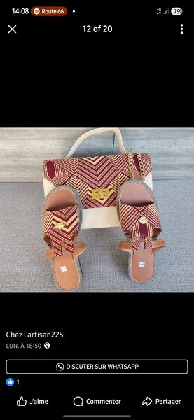 Set Sac et Sandales Africains