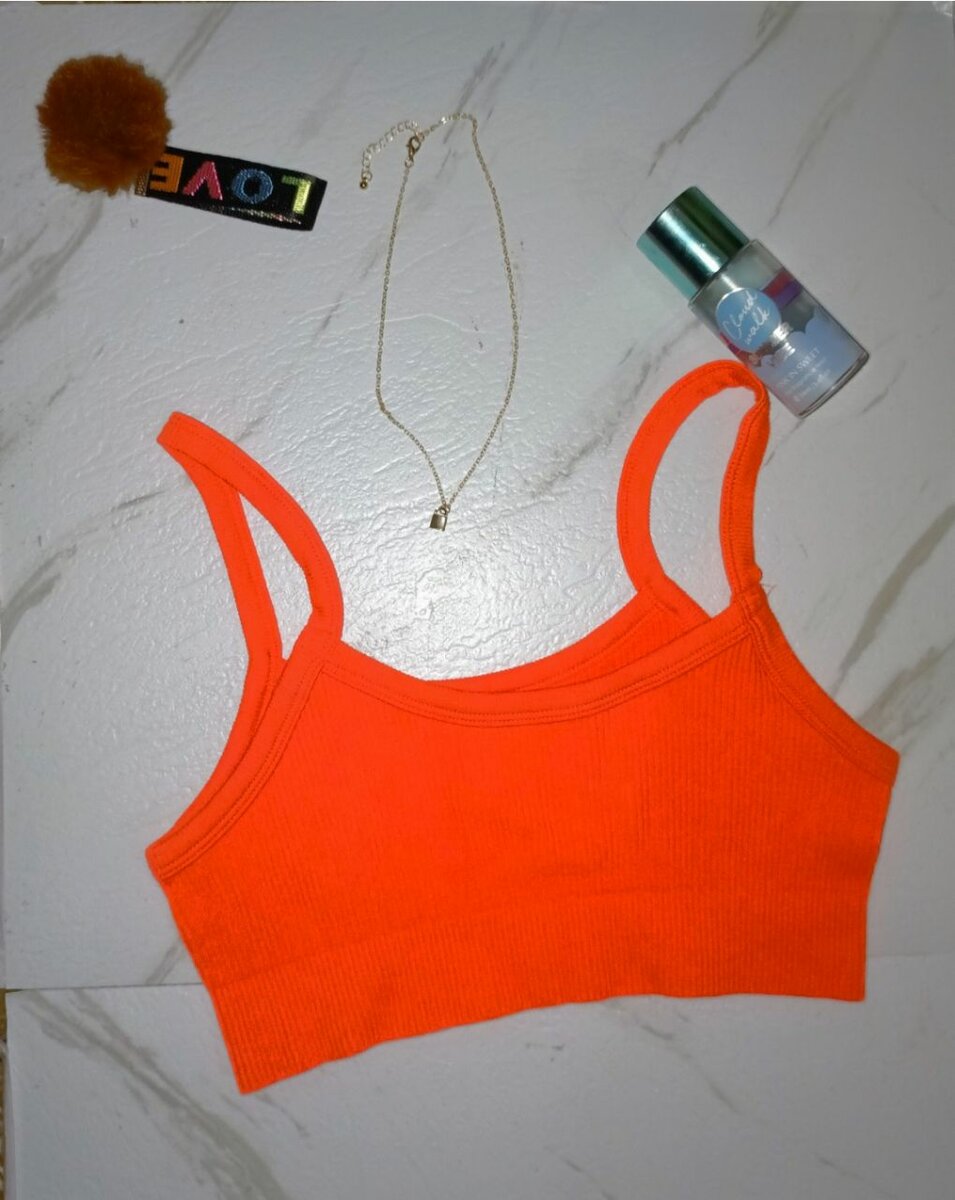 Top court en néon orange
