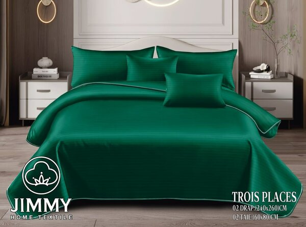 Parure de Lit Émeraude 3 Places