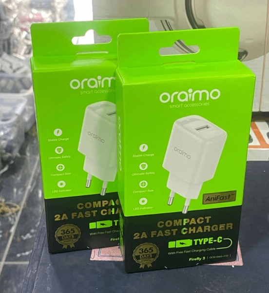 Chargeur rapide 2A Type-C Oraimo